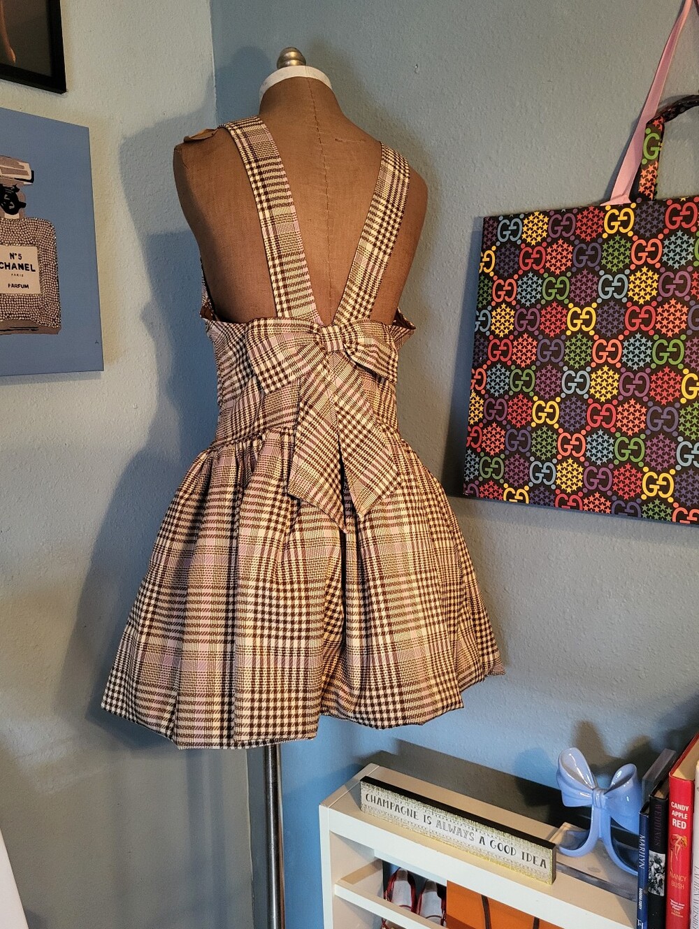 En Saison Charleigh Plaid Drop Waist Mini Dress - Picture 7 of 12